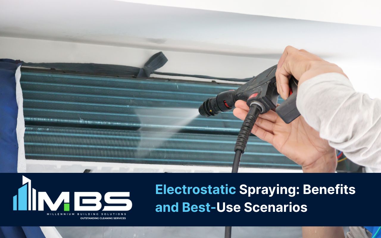Electrostatic Spraying Benefits reaching complex surfaces and tight angles on machinery
